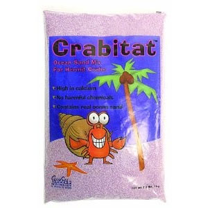 Натуральный песок для аквариумов CaribSea Crabitat для раков-отшельников, пурпурный, 0,9 л