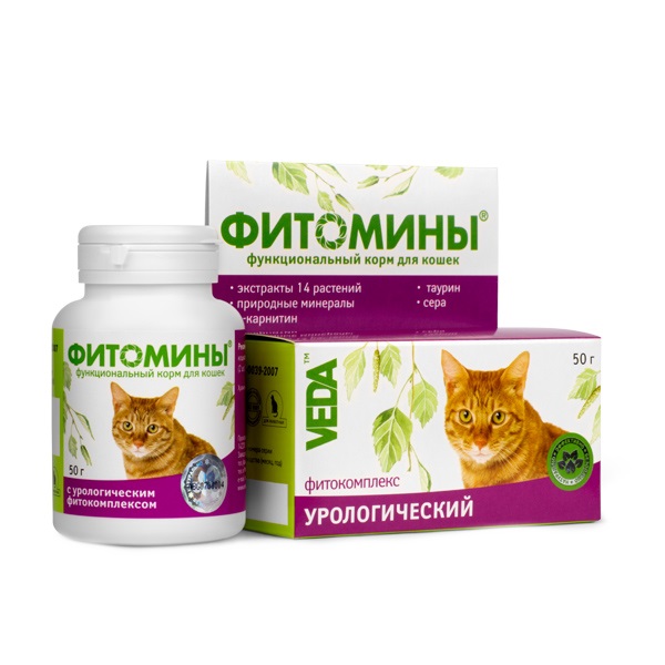 Витаминный комплекс для кошек VEDA с урологическим фитокомплексом, 50 г