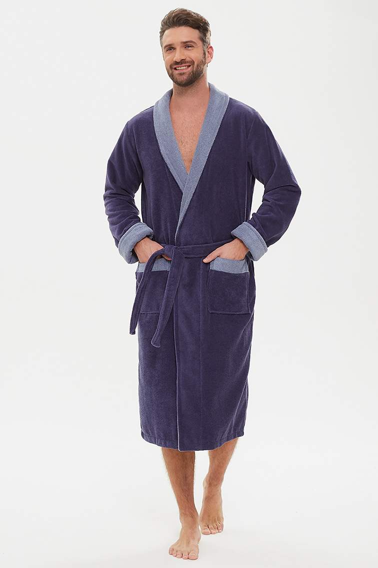 Домашний халат мужской Peche Monnaie Energy синий XL