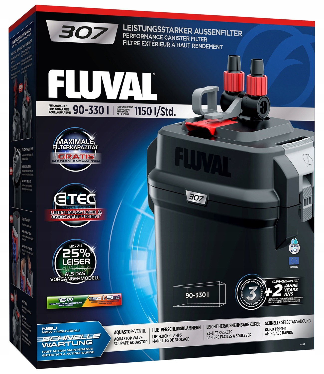 Канистровый внешний фильтр Fluval 307
