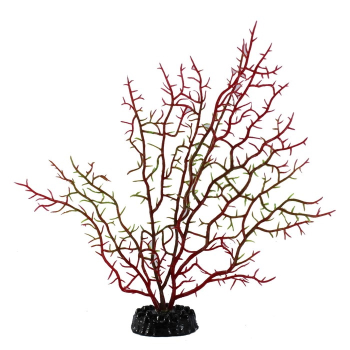 Искусственный коралл Fauna International, красный, зеленый, 19х3.5х20 см
