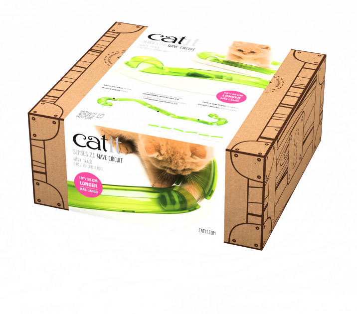 Волнистая игровая дорожка для кошек Hagen Catit Senses 2.0 пластик, зеленый, белый, 25 см