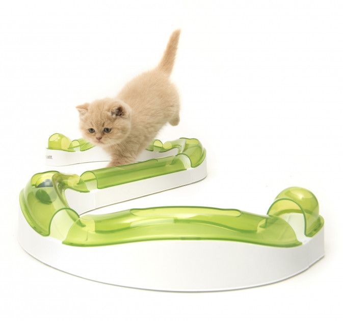 Волнистая игровая дорожка для кошек Hagen Catit Senses 2.0 пластик, зеленый, белый, 25 см