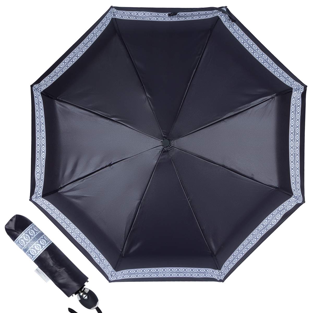 Зонт складной унисекс автоматический FERRE MILANO 6014-OC серый/черный