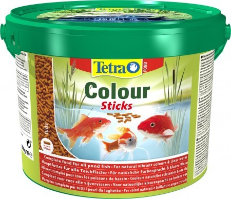 Корм для прудовых рыб Tetra Pond Color Sticks, для окраски, палочки, 10 л