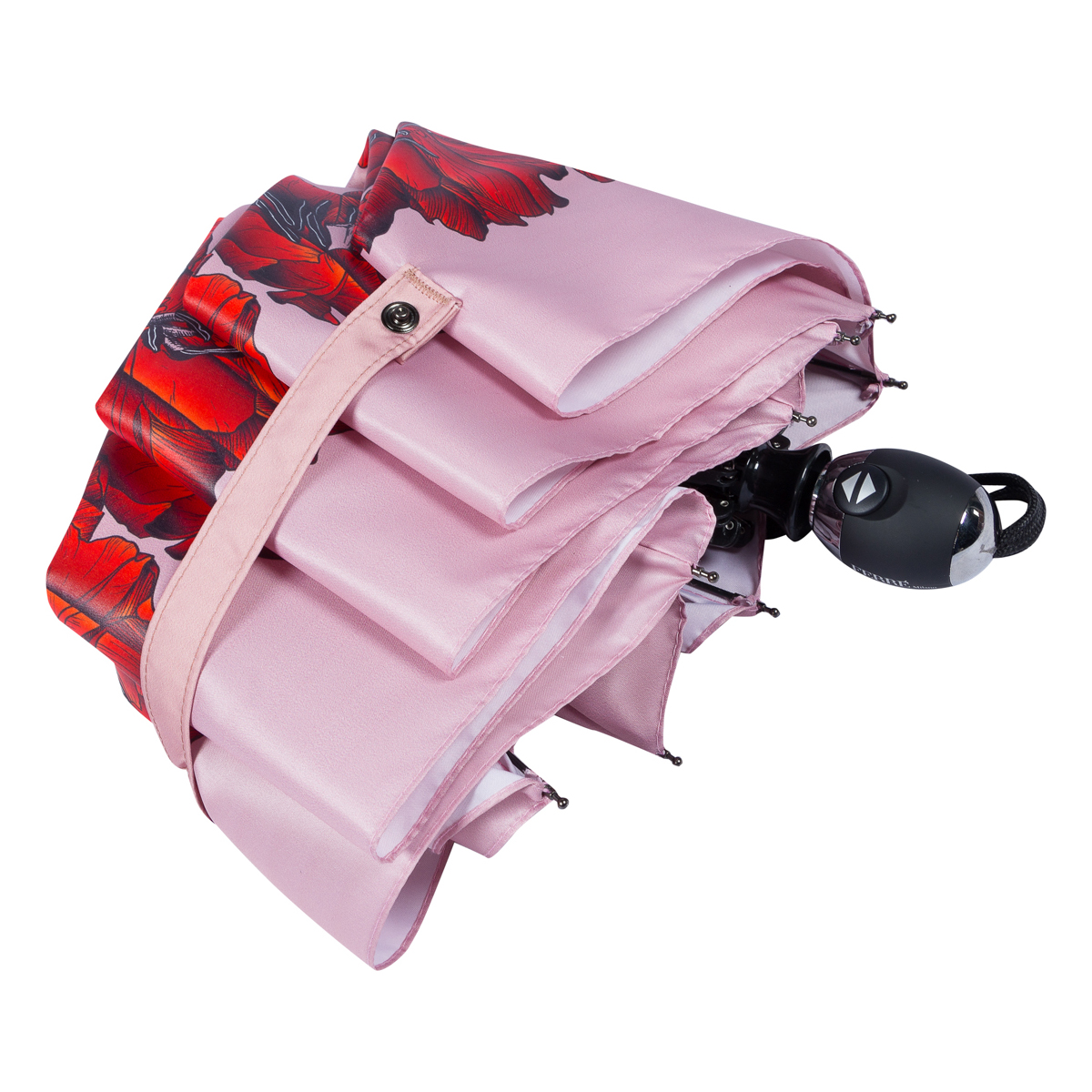 Зонт складной женский автоматический FERRE MILANO 6009-OC розовый/красный