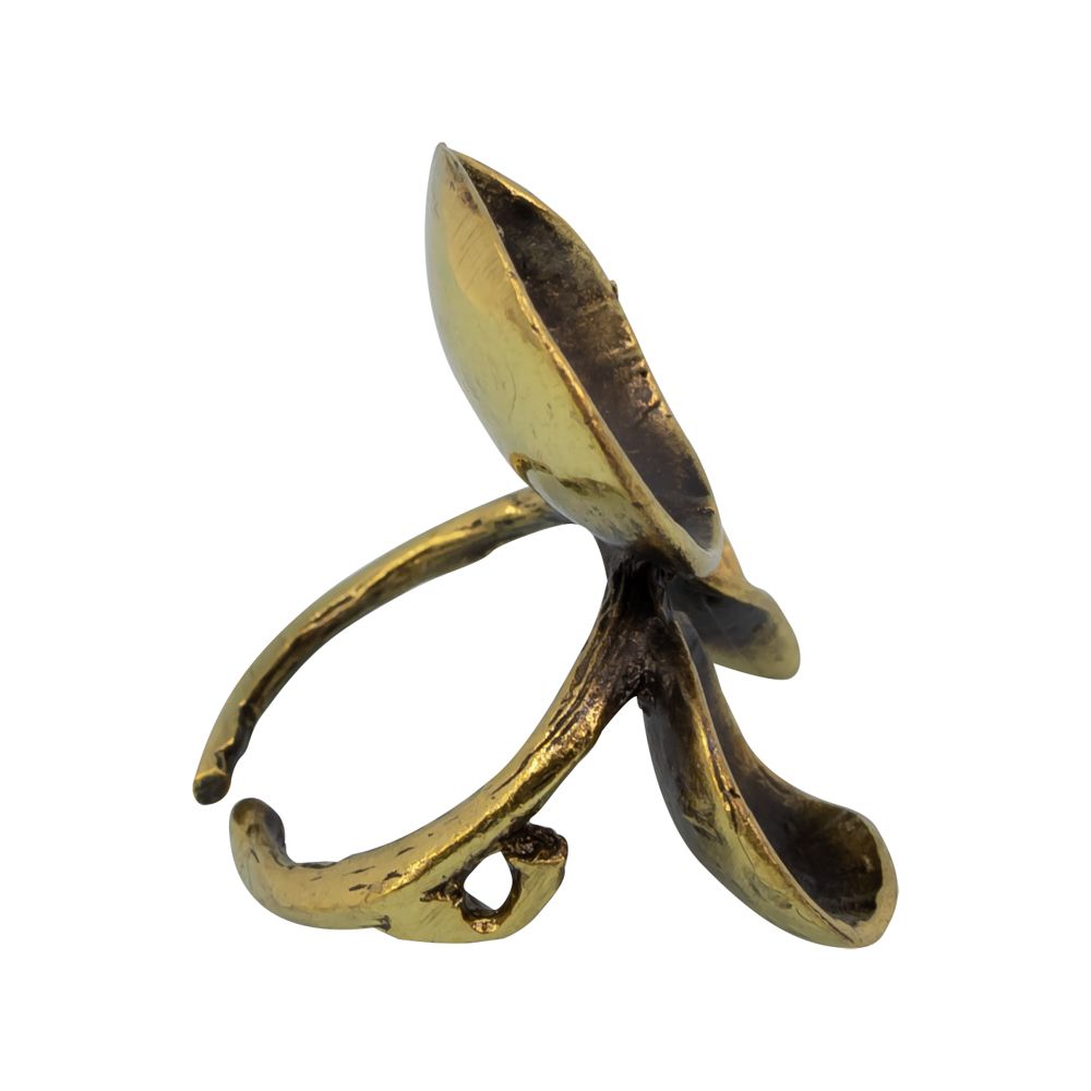 Кольцо Трилистник бронзовое 54203