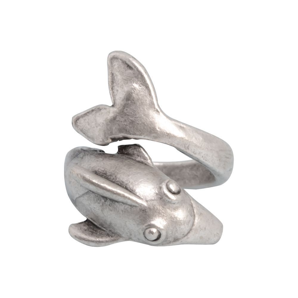 Кольцо бижутерное Дельфин OTOKODESIGN 54072 серебристое р.OS