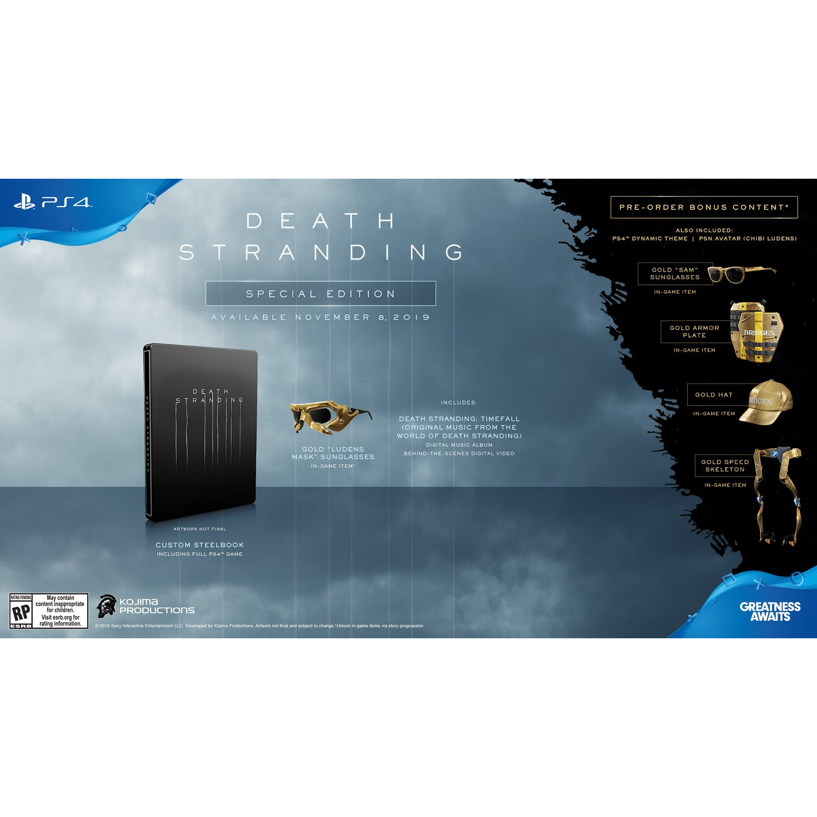 Игра Death Stranding Special Edition для PlayStation 4 - купить в Москве,  цены в интернет-магазинах Мегамаркет