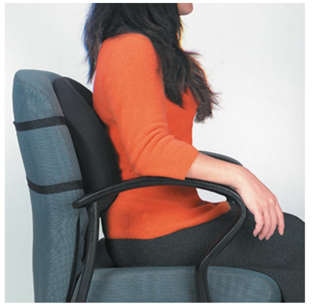 Ортопедическая подушка на стул на спинку Hoff Опора для спины 39х30 см, черный 1 шт