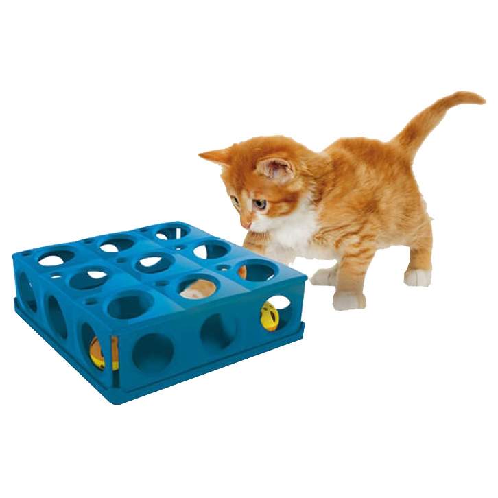 Развивающая игрушка для кошек Georplast TRICKY с шариком, пластик, в ассортименте, 25 см