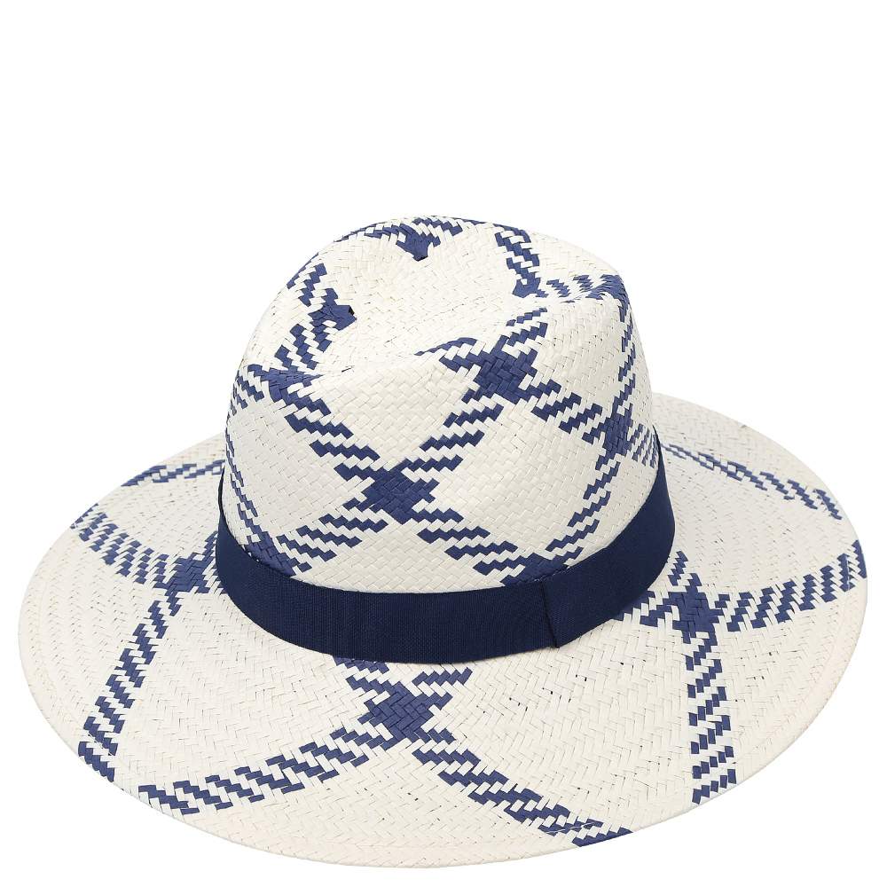Шляпа женская FABRETTI W8 бежевая/синяя