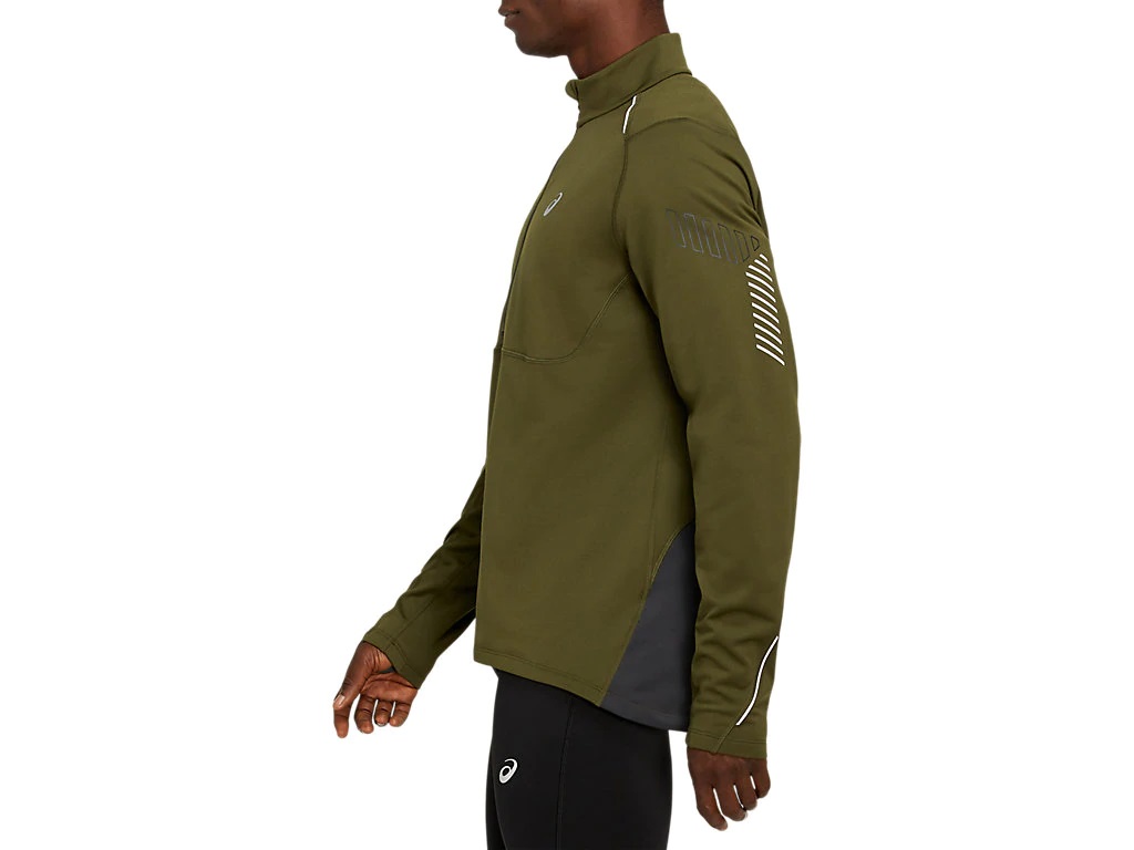 Куртка Беговая Asics 2020-21 Lite-Show Winter 1/2 Zip Top Smog Green/Graphite Grey (Us:m)