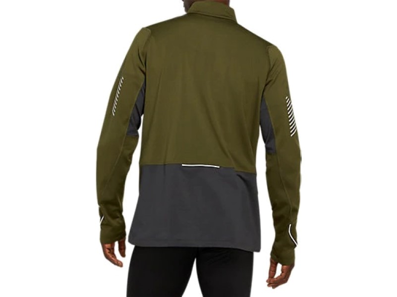 Куртка Беговая Asics 2020-21 Lite-Show Winter 1/2 Zip Top Smog Green/Graphite Grey (Us:m)