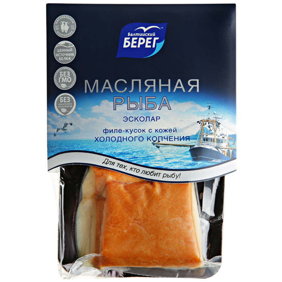 Купить масляная рыба Балтийский берег холодного копчения филе-кусок 200 г, цены на Мегамаркет | Артикул: 100026737323