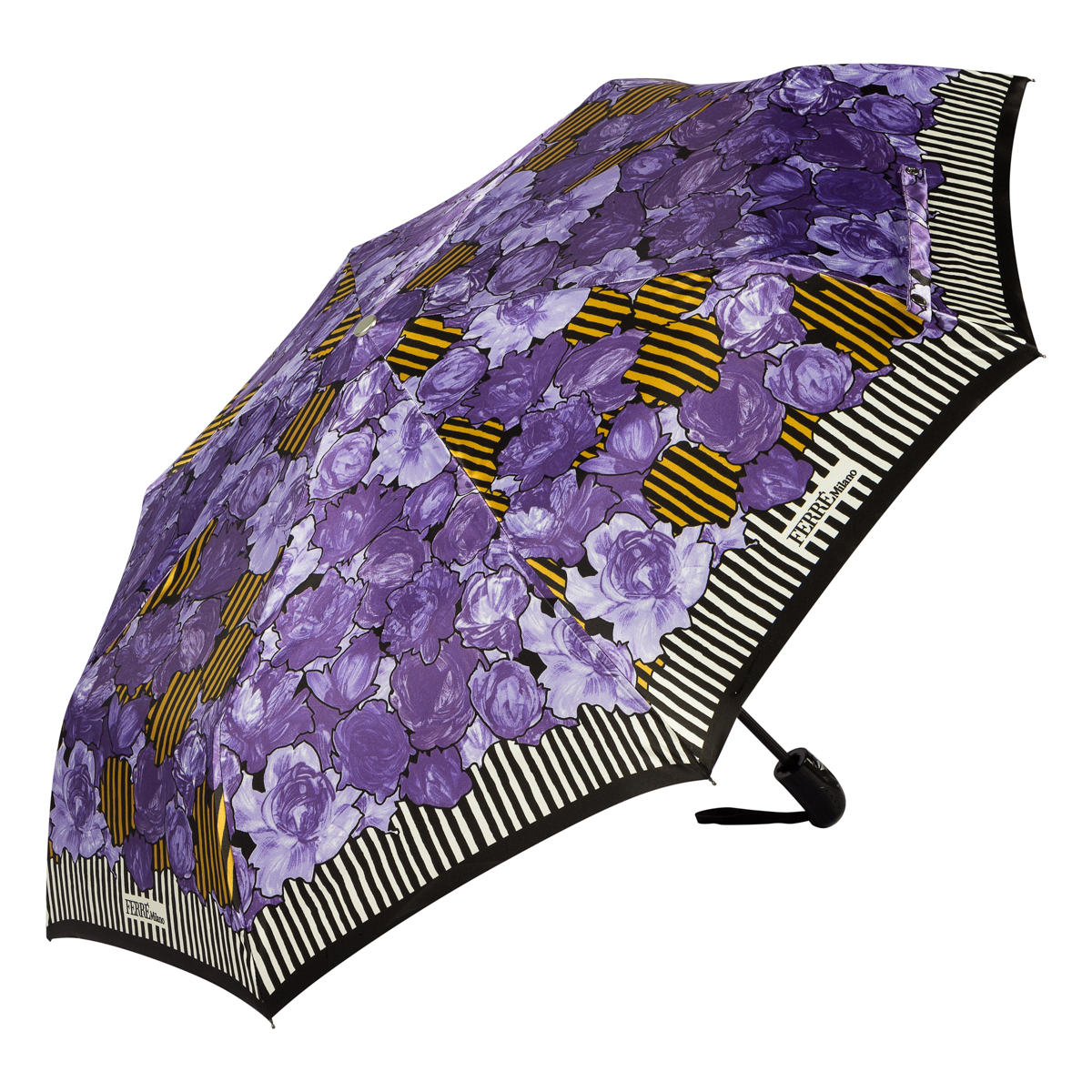 Зонт складной женский автоматический FERRE MILANO 358-OC Viola фиолетовый