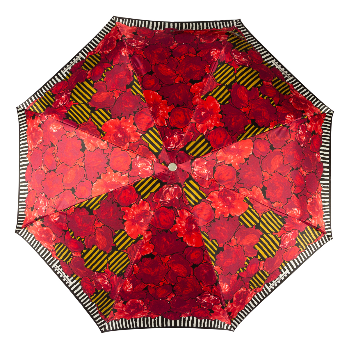 Зонт складной женский автоматический FERRE MILANO 358-OC Bordo красный