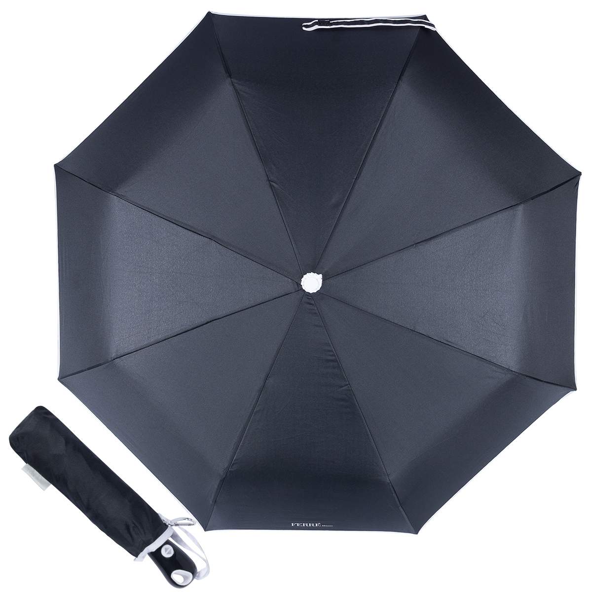 Зонт складной женский автоматический FERRE MILANO 30017-OC черный