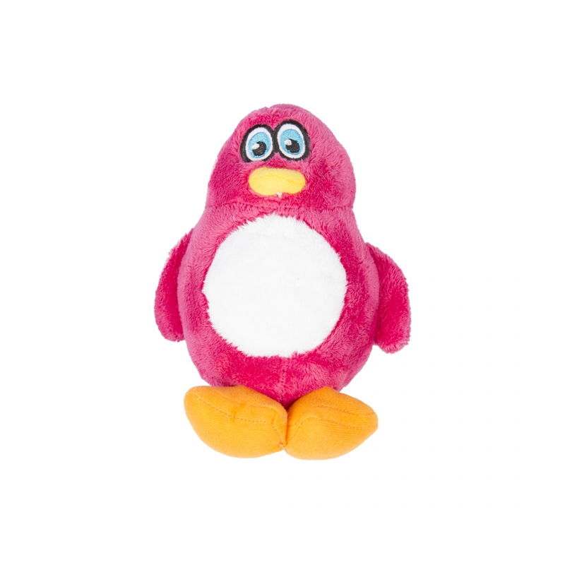 Мягкая игрушка для собак антивандальная, Duvo+ Пингвин Пэни, розовый, 10 см