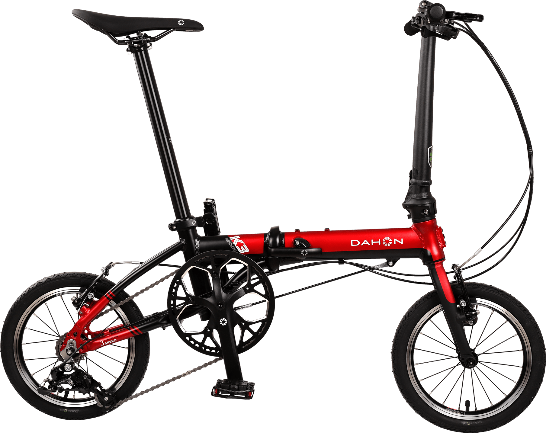 Велосипед Dahon K3 складной, 14 дюймов, KAA433, чёрно-красный - купить в Москве, цены на Мегамаркет