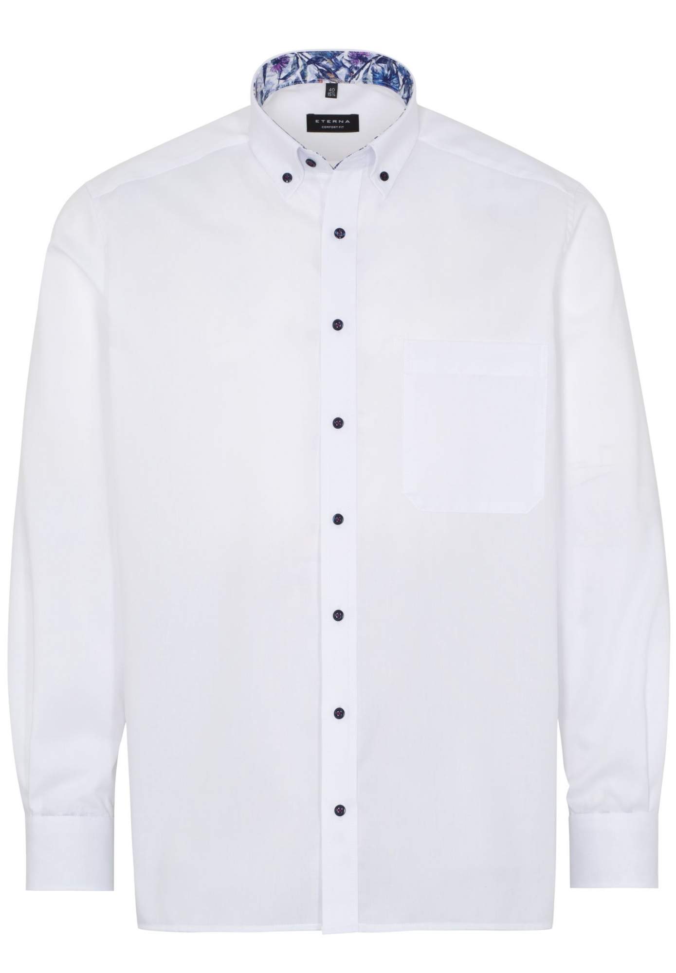 Рубашка мужская ETERNA 8102-00-E144 белая 41 - купить в Икона Стиля, цена на Мегамаркет