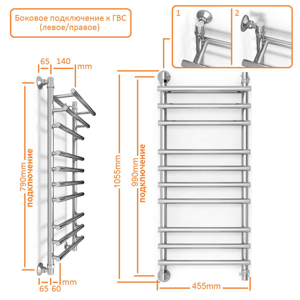 Zigzag f Ultra 40 на 1000 полотенцесушитель водяной купить