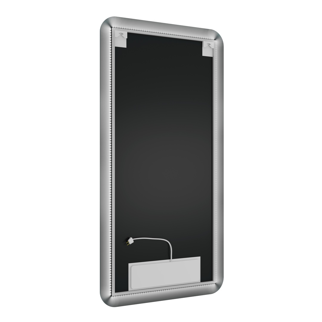 Шкаф зеркальный подвесной montero black led с подсветкой 60х80 см цвет черный
