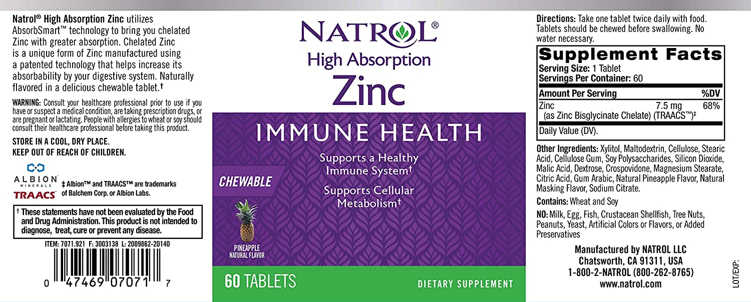 Цинк здоровье инструкция. Natrol Zinc immune Health. Natrol цинк, добавка Zinc High absorption Chewable. Natrol High absorption Zinc. Natrol High absorption Zinc immune Health отзывы.