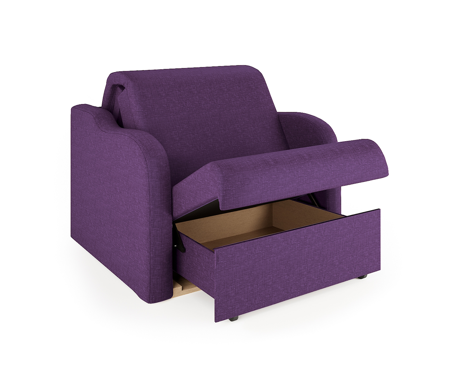 Кресло-кровать Шарм-Дизайн Коломбо 33070678, фиолетовый/бук