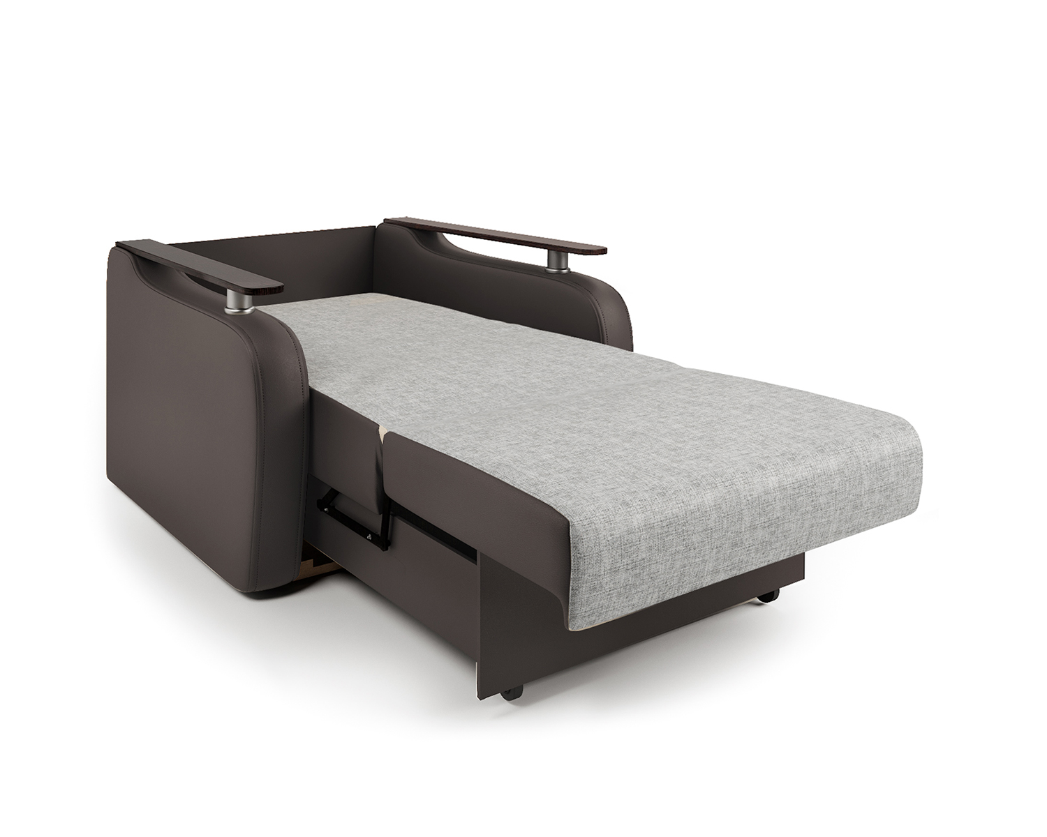Кресло-кровать Шарм-Дизайн Гранд Д 33070743, шоколад/серый/бук