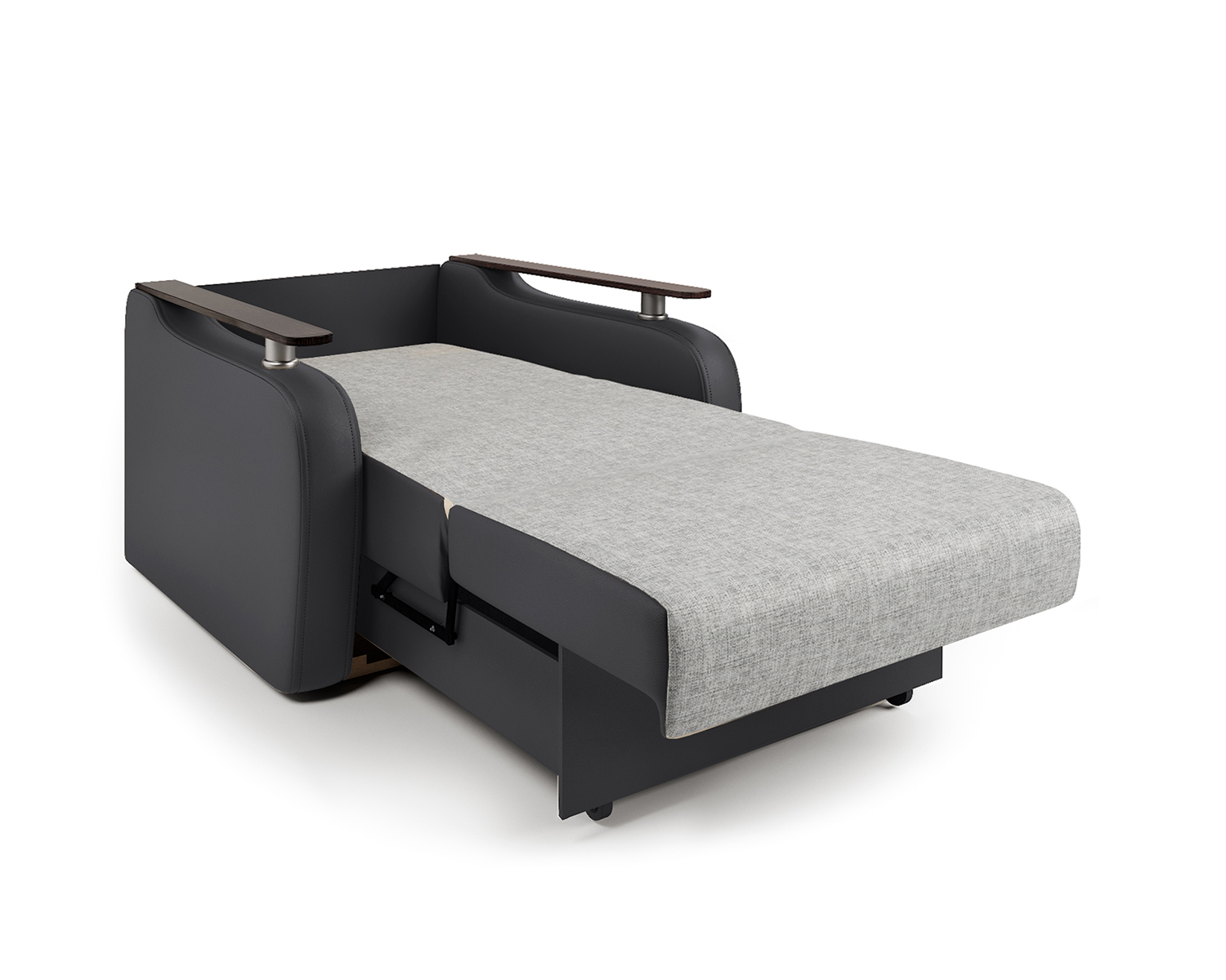 Кресло-кровать Шарм-Дизайн Гранд Д 33070742, черный/серый/бук