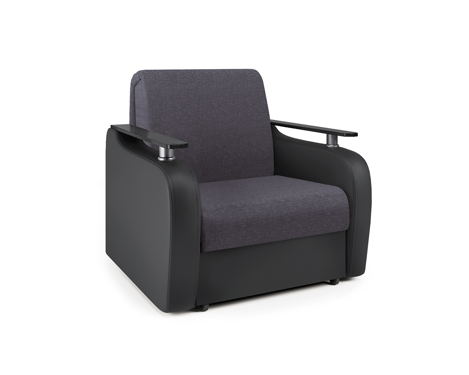 Кресло-кровать Шарм-Дизайн Гранд Д 33070735, серый/черный бук