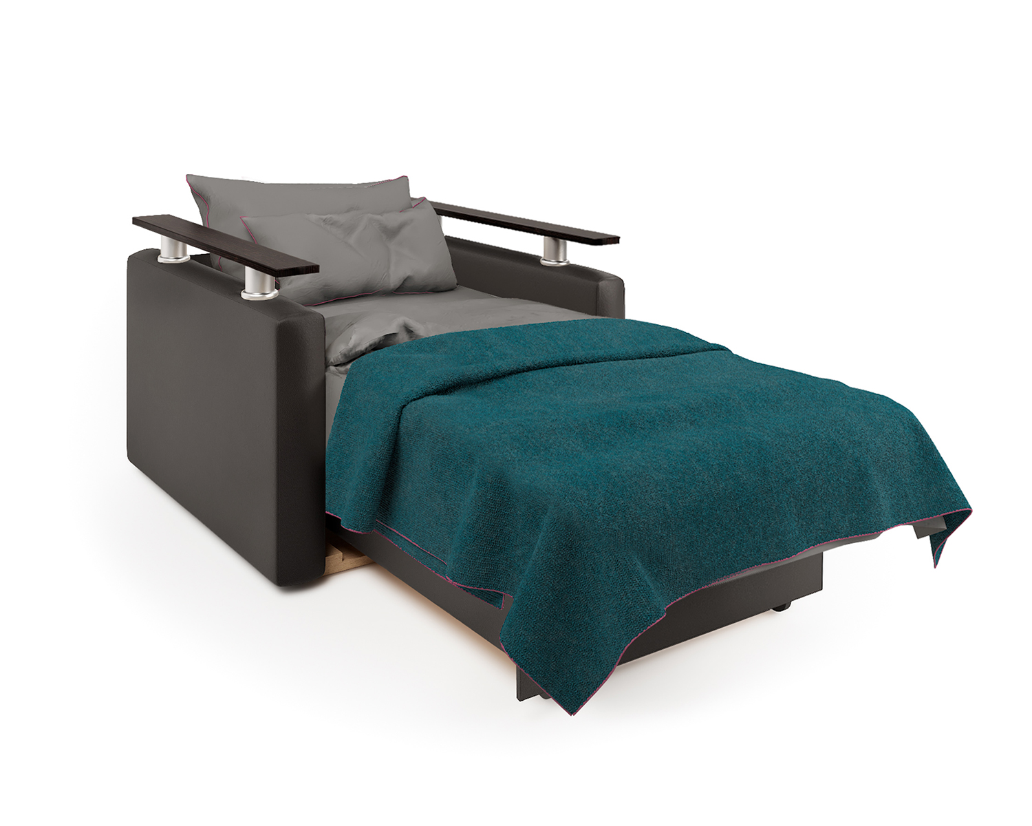Кресло-кровать Шарм-Дизайн Шарм 33070683, корфу беж и экокожа шоколад/бук