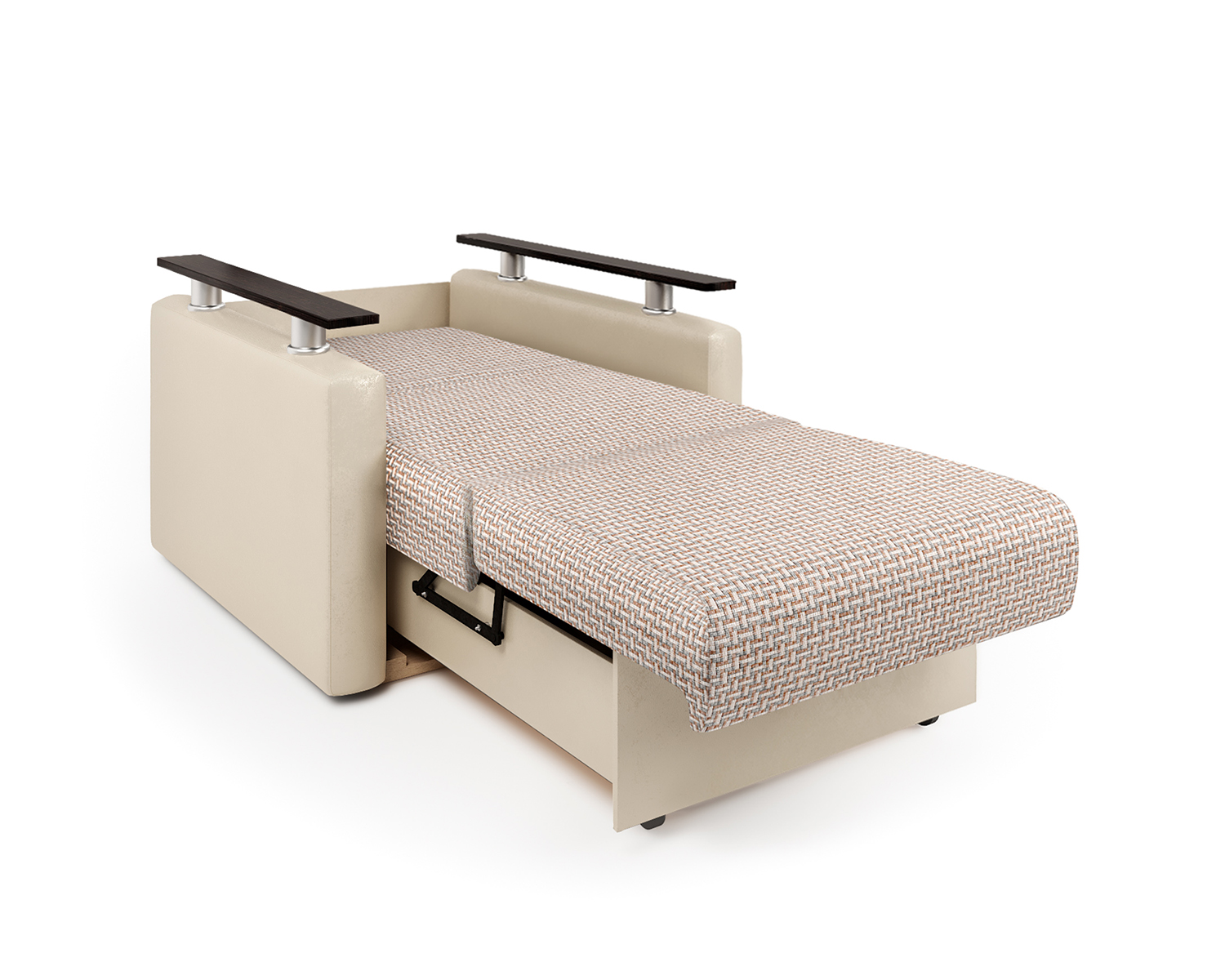 Кресло-кровать Шарм-Дизайн Шарм 33070682, корфу беж и экокожа беж/бук