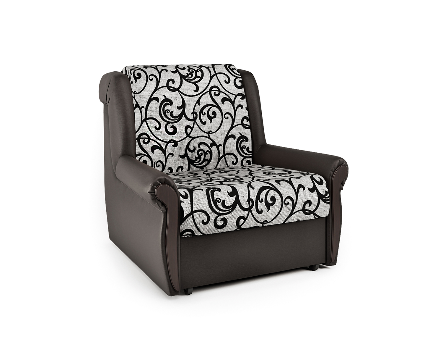 Кресло-кровать Шарм-Дизайн Аккорд М 33070671, шоколад/узоры/бук