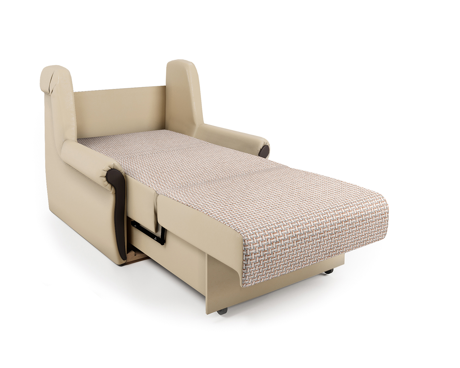 Кресло-кровать Шарм-Дизайн Аккорд М 33070656, корфу беж и экокожа беж/бук