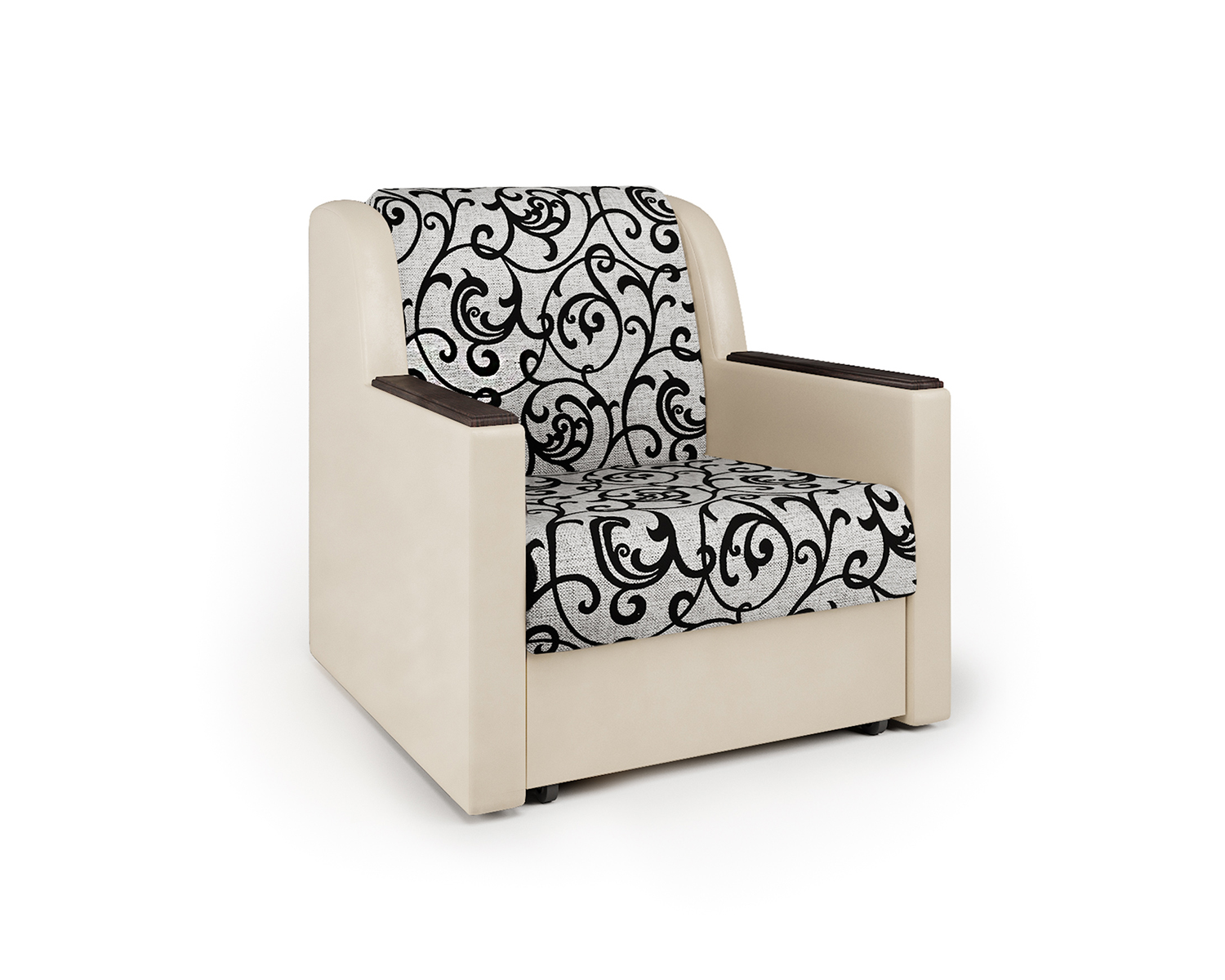 Кресло-кровать Шарм-Дизайн Аккорд Д 33070650, беж/узоры/бук