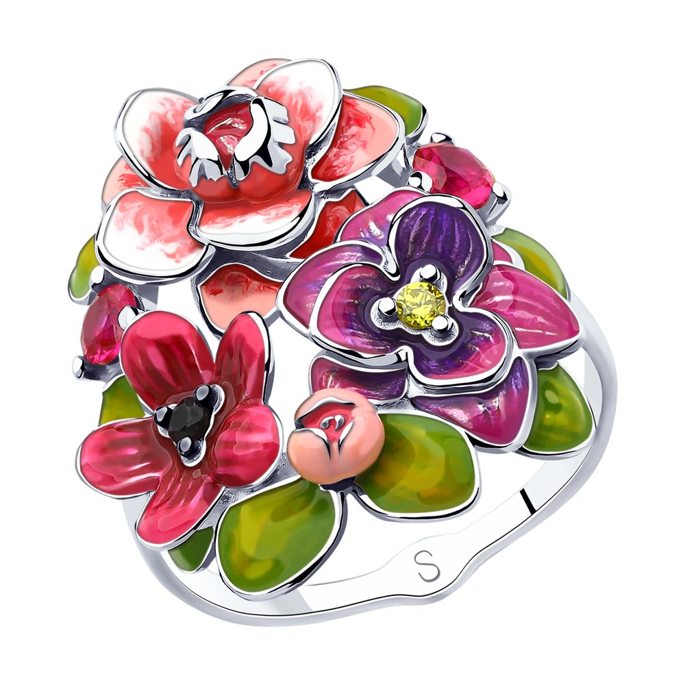 Кольцо из серебра с корундом р. 21 SOKOLOV 94012969