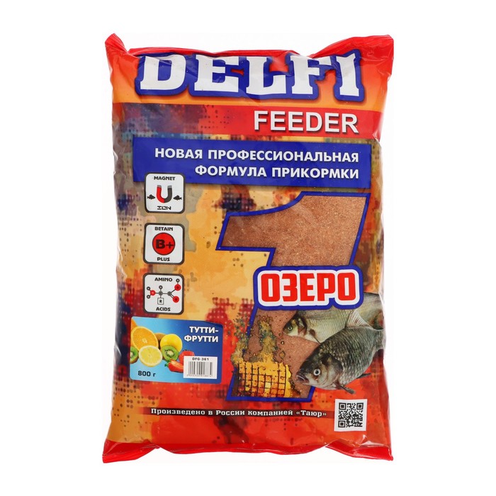 Делфи Прикормка DELFI Feeder, озеро, тутти-фрутти, 800 г - купить в Москве, цены на Мегамаркет