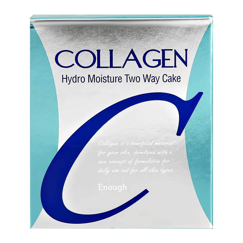 Пудра для лица `ENOUGH` COLLAGEN HYDRO MOISTURE TWO-WAY CAKE SPF25 PA++ тон 13 - характеристики и описание на Мегамаркет | 100024752782