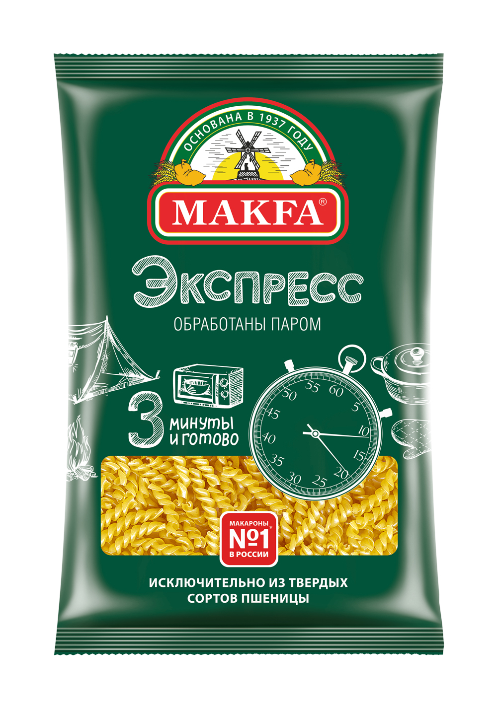 Купить макаронные изделия Makfa экспресс спирали обработанные паром 400 г, цены на Мегамаркет | Артикул: 100023361155