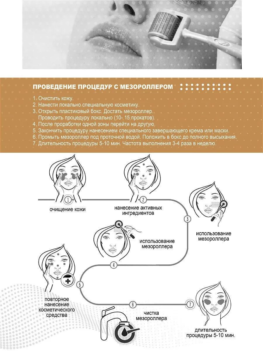 Мезороллер для лица как пользоваться схема