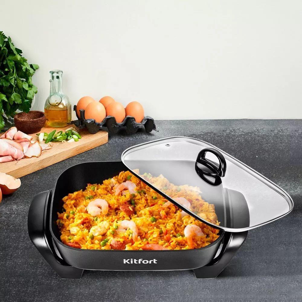 Электросковорода Kitfort КТ-2068 черный - отзывы покупателей на ...
