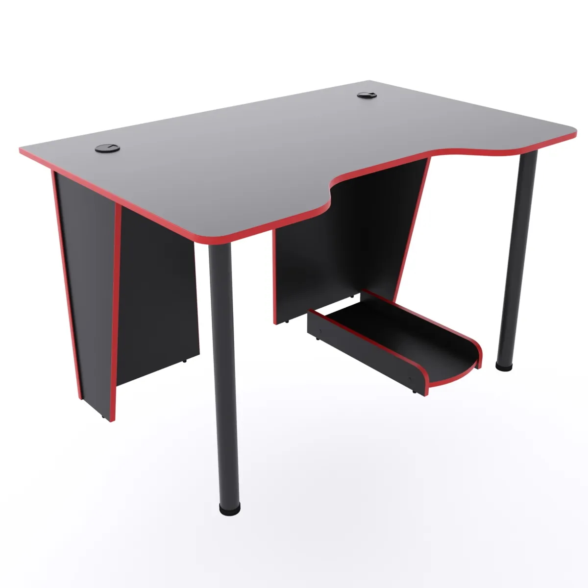 Игровой компьютерный стол "Лакер" c подставкой для ПК, 120x80x75 см, чёрный