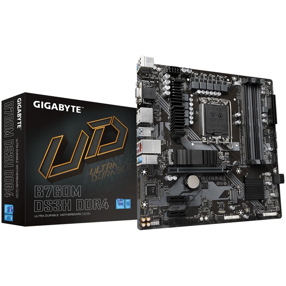 Материнская плата GIGABYTE B760M DS3H/DDR4 - купить в MODERN DEVICE (со склада МегаМаркет), цена на Мегамаркет