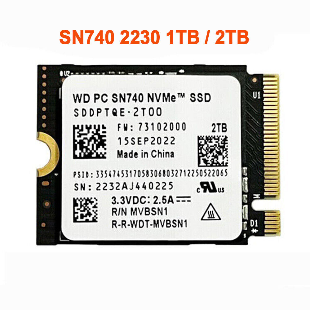 SSD накопитель Western Digital WD SN740 2Tb M.2 - купить в Konsolnaya, цена на Мегамаркет