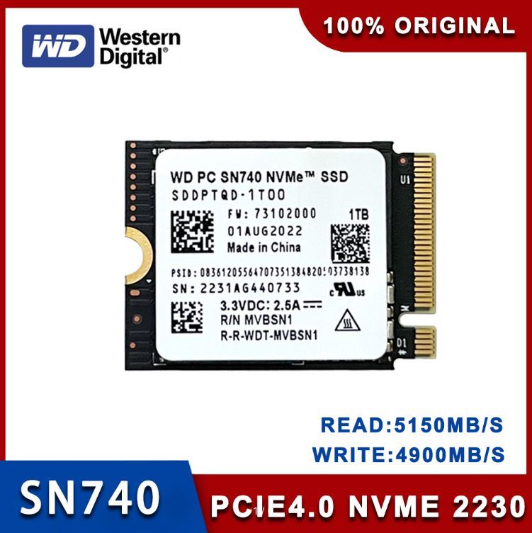 SSD накопитель Western Digital WD SN740 1Tb M.2 - купить в Москве, цены на Мегамаркет | 600014021927