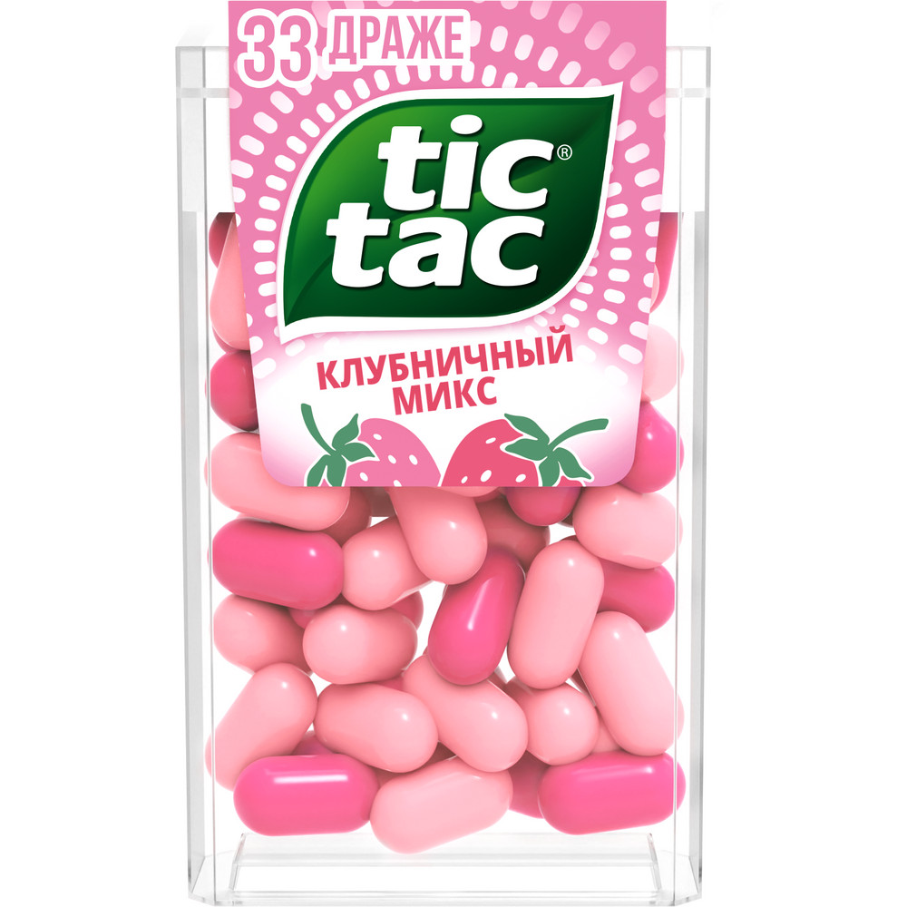 Драже Tic Tac клубничный микс 16 г - отзывы покупателей на маркетплейсе  Мегамаркет | Артикул: 100023441770