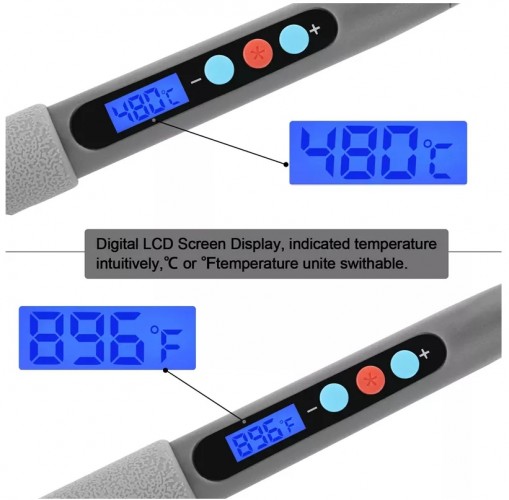 Паяльник 90Вт с регулировкой температуры и цифровым дисплеем – купить в ...