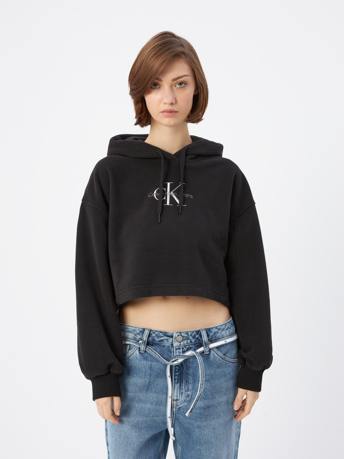 Худи женское Calvin Klein Jeans J20J219762 черное L - купить в Москве, цены на Мегамаркет | 100059189368